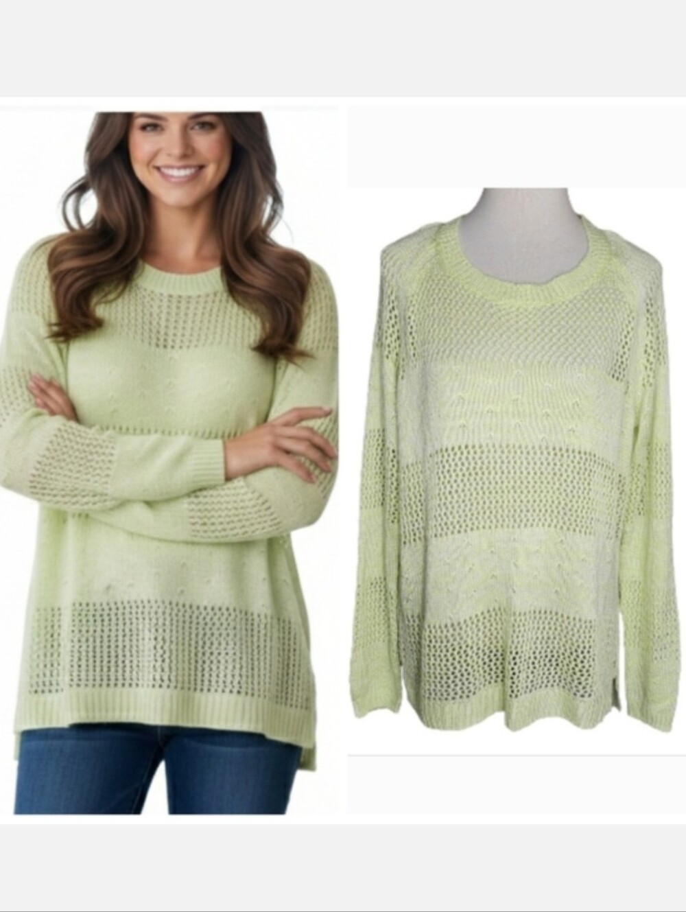 Bright yellow open knit sweater from SO Women's Size extra large XL NWT